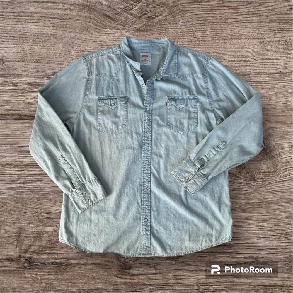 Levi’s CLASSIC STANDARD FIT WESTERN SHIRT Men’s Button Down Denim Shirt XXL
